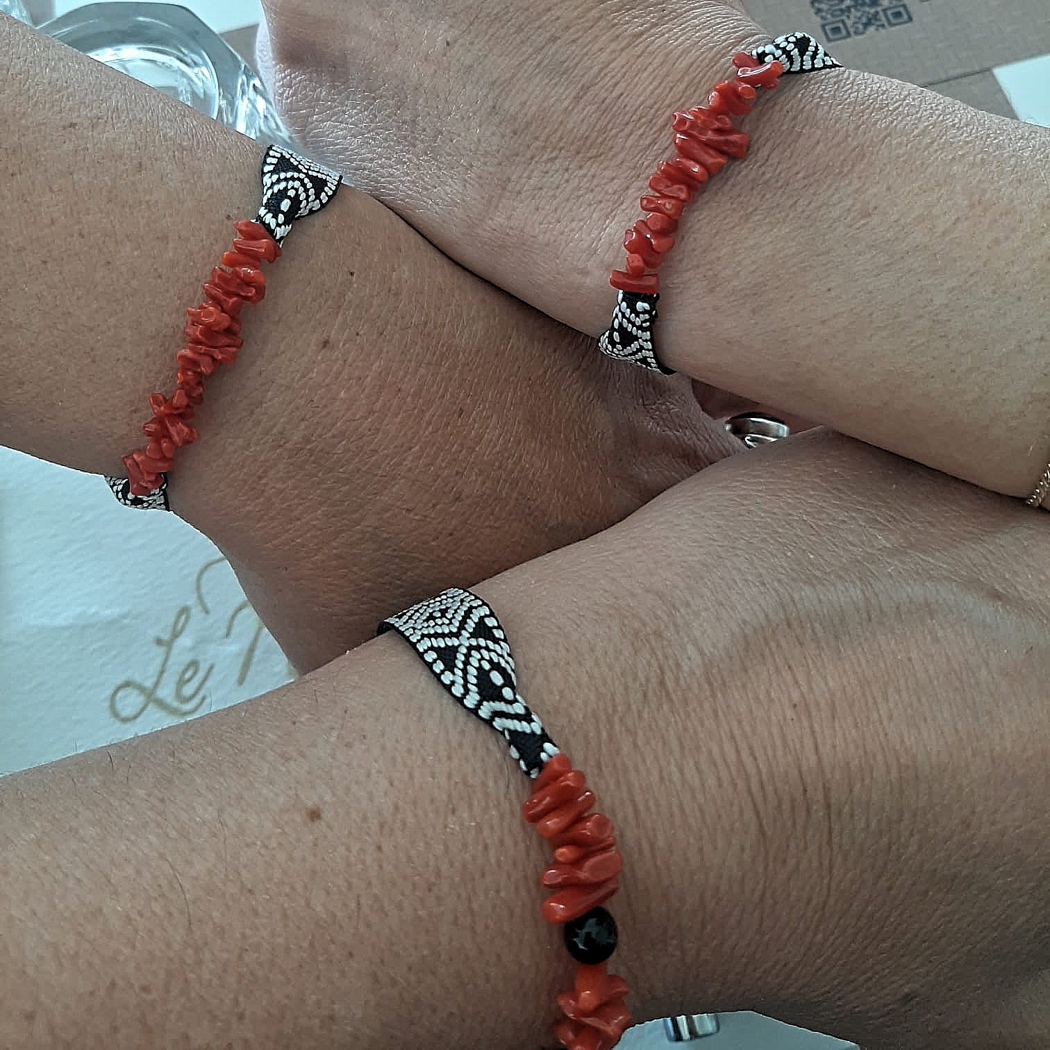 5 OLLOLINI-Bracciali corallo del Mediterrano