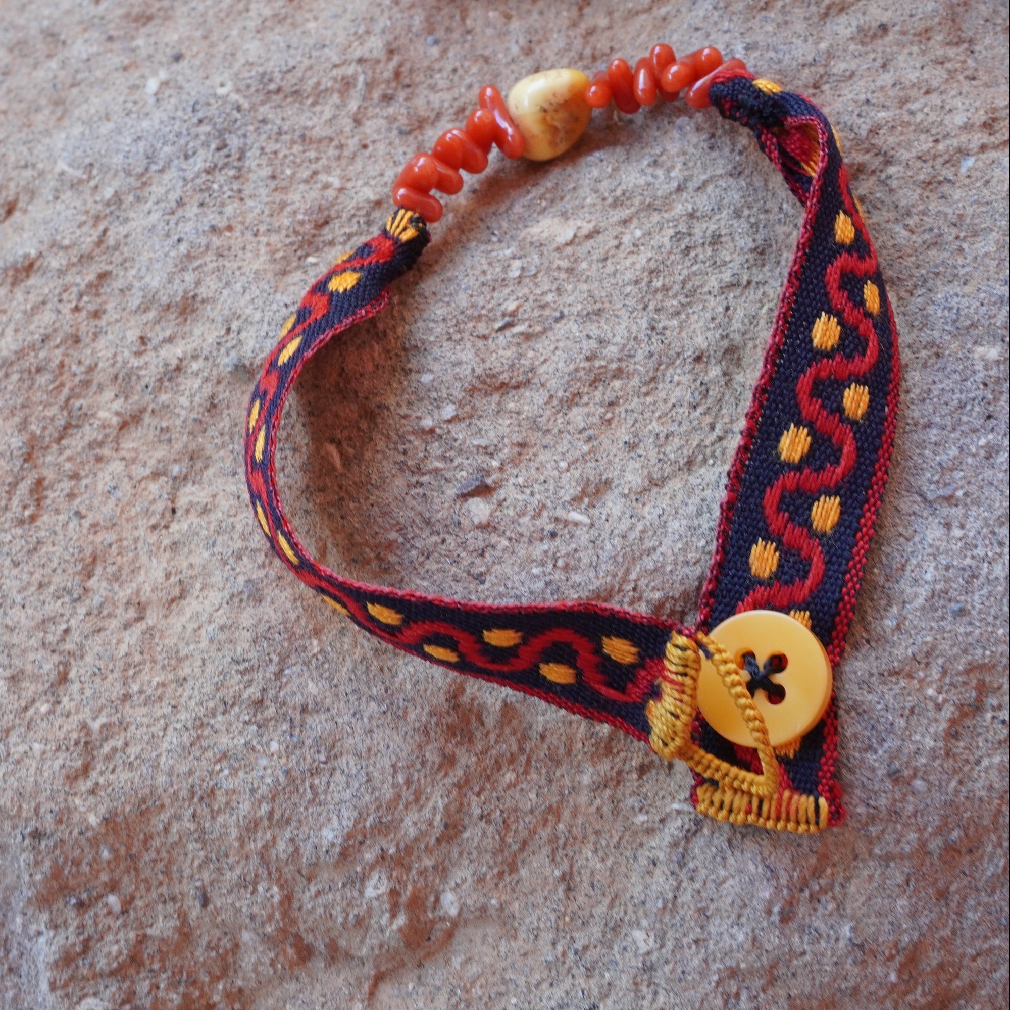BRACCIALE AMBRA E CORALLO