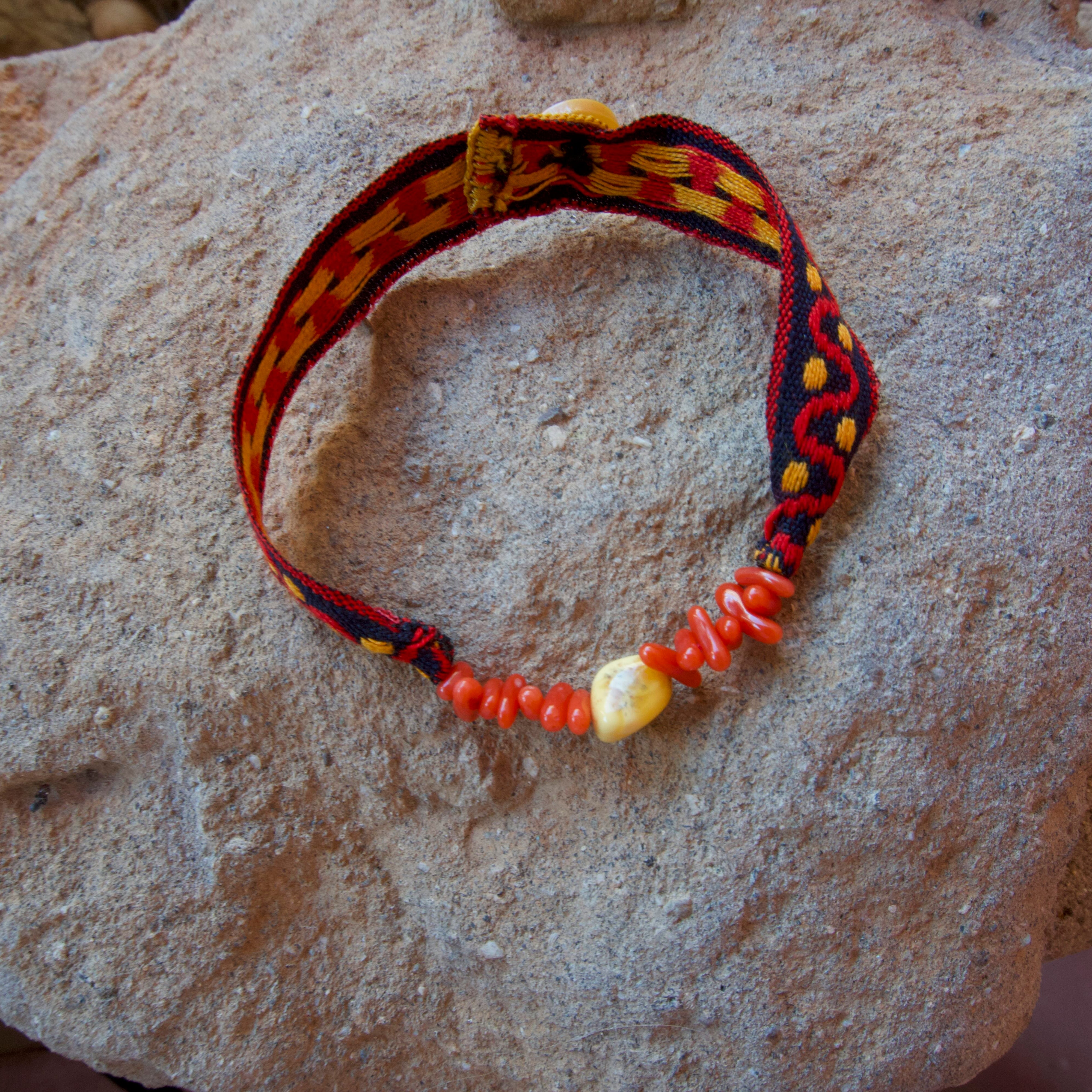 BRACCIALE CORALLO E AMBRA