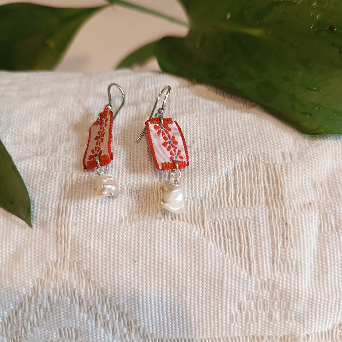 orecchini perle chips