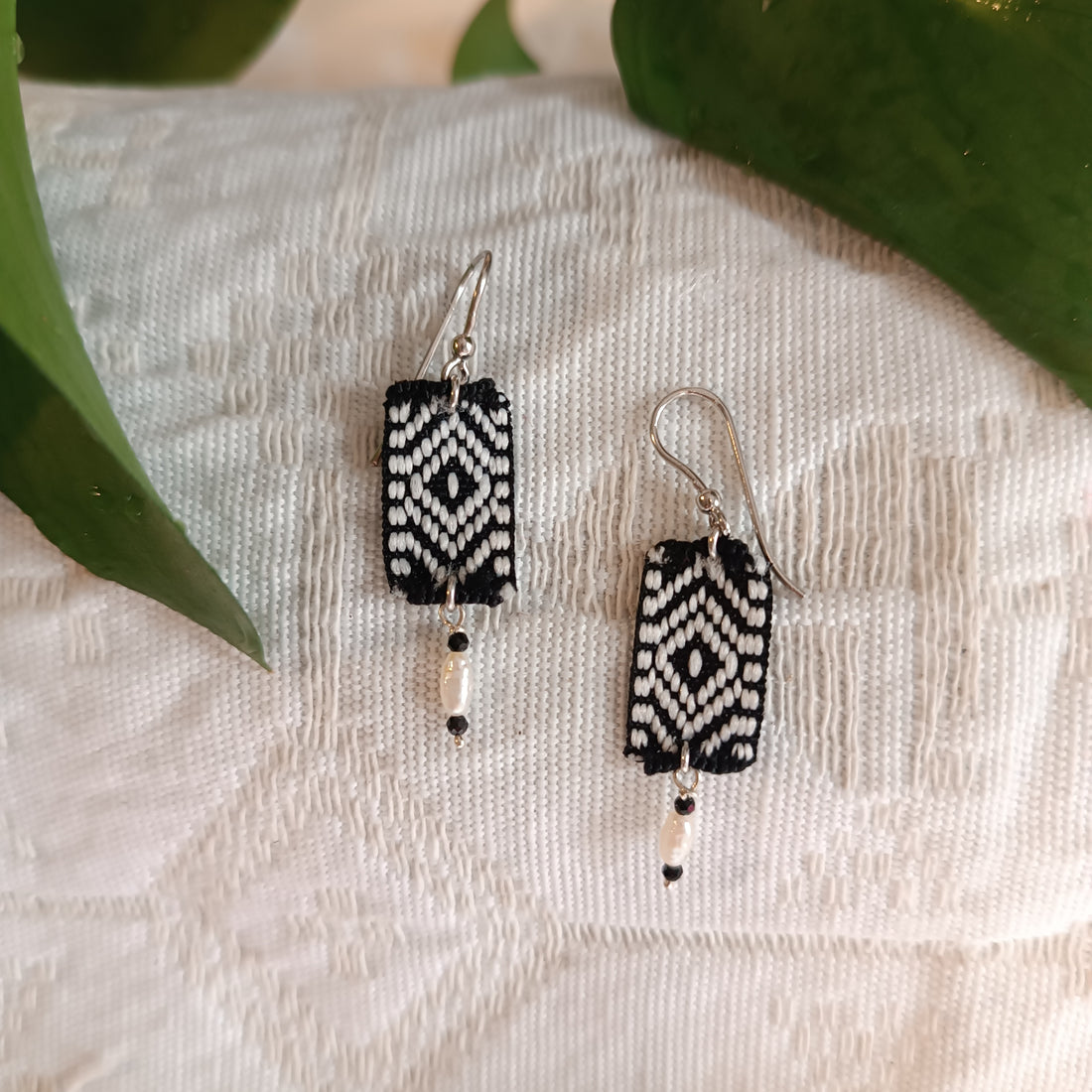 arracadas orecchino perle e onice