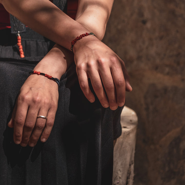 5 OLLOLINI-Bracciali corallo del Mediterrano