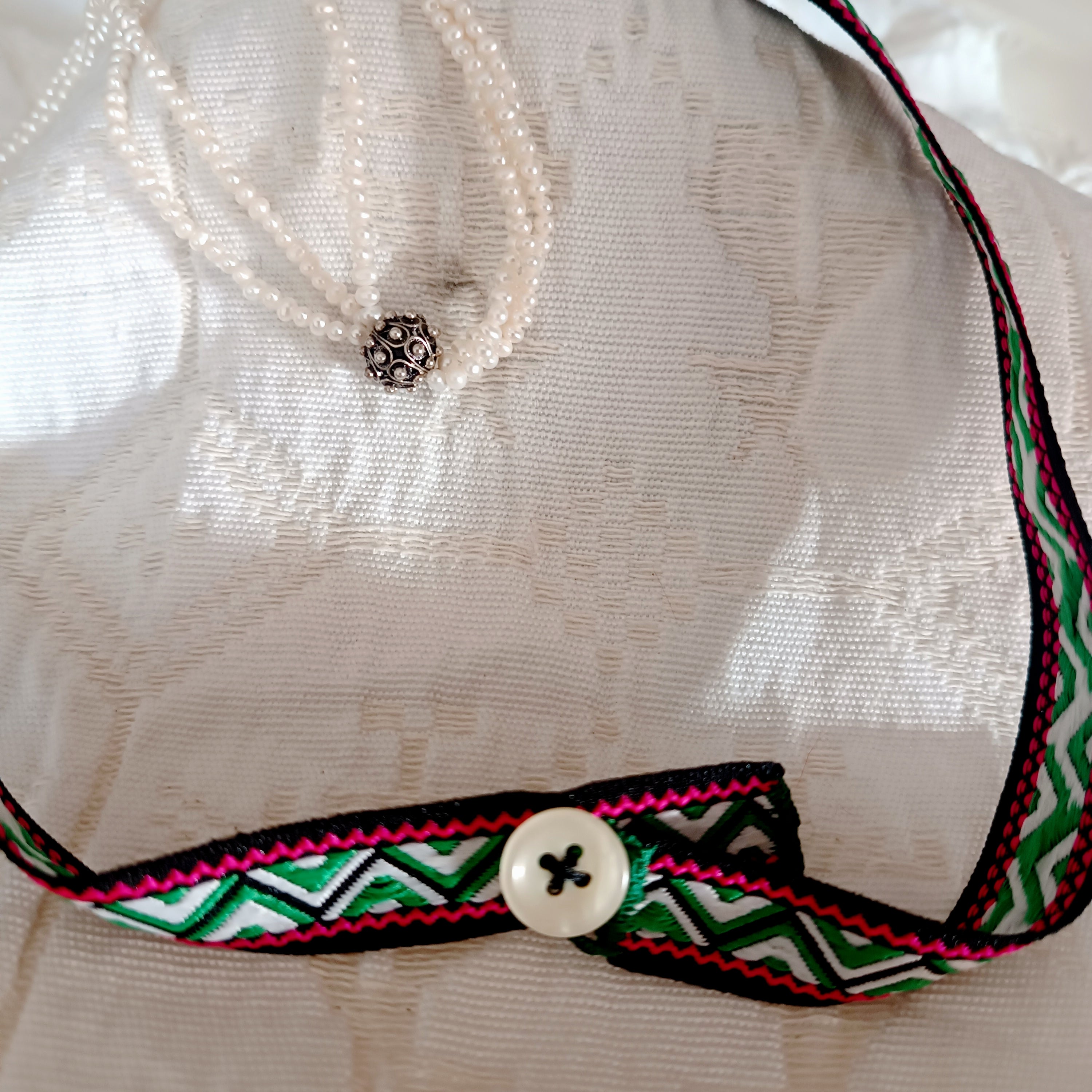 collana perle di fiume e ottone srdo