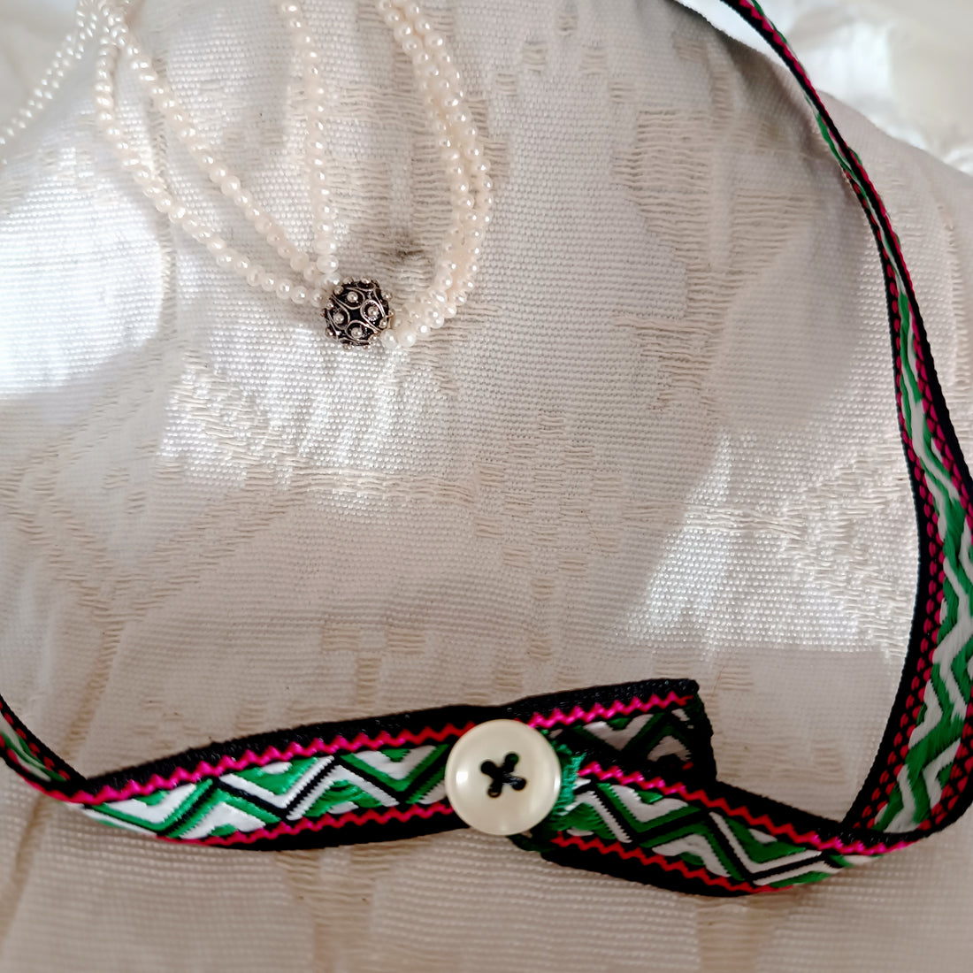 collana perle di fiume e ottone srdo