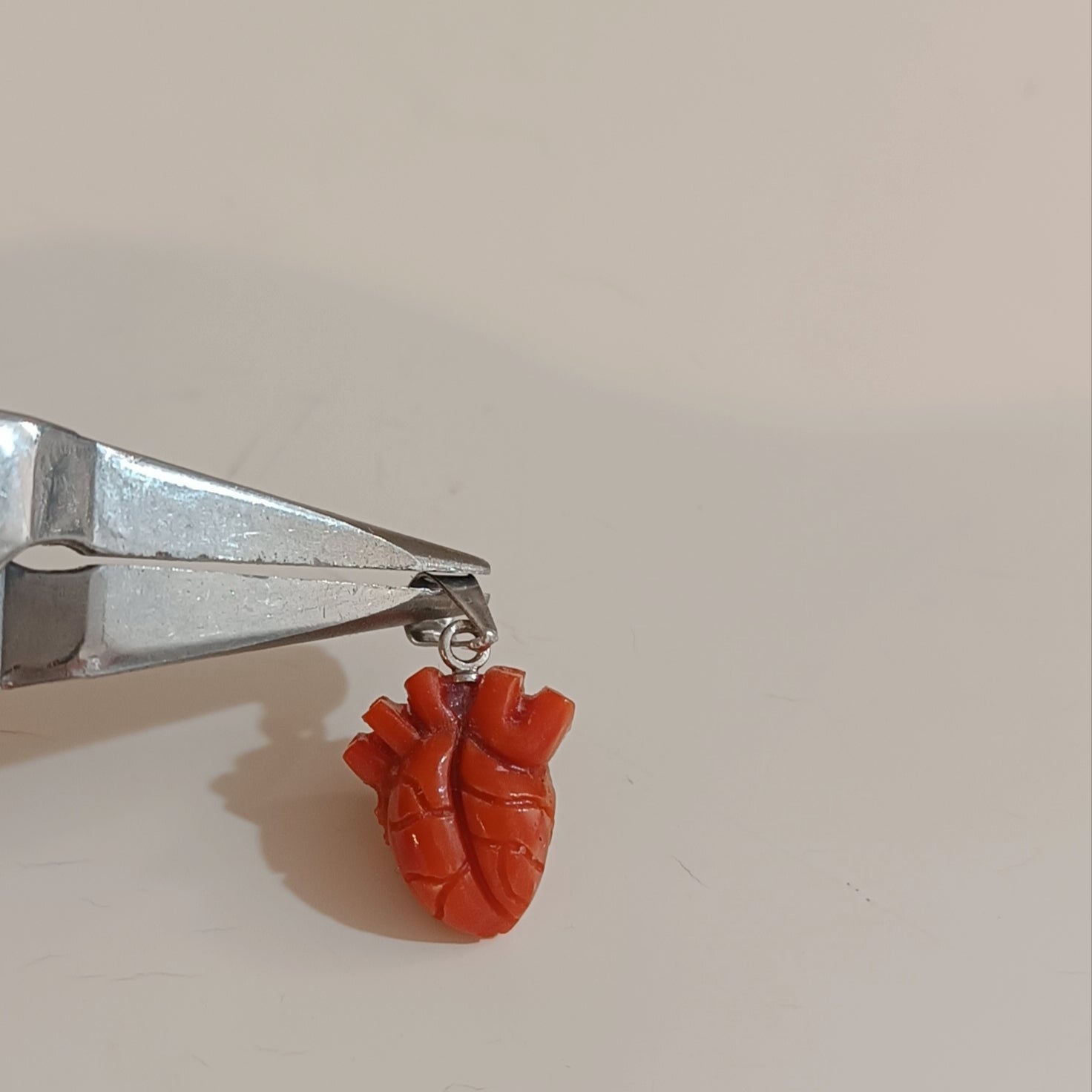 COROMEU-Ciondolo cuore di corallo-GORALgioielli