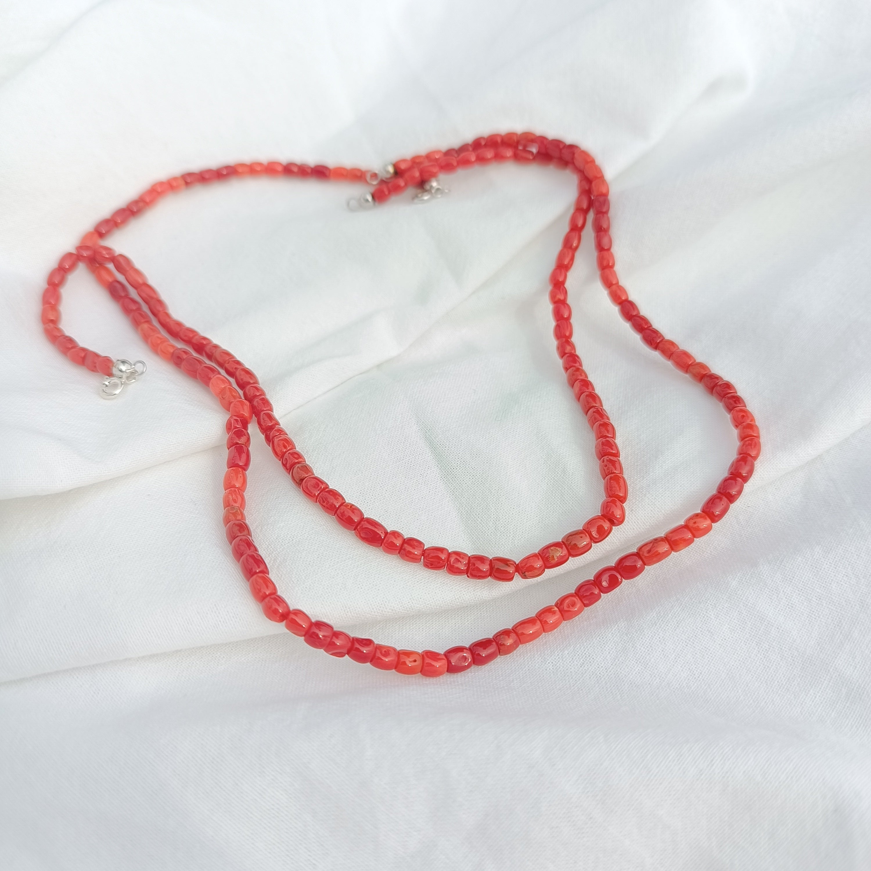 NINETTA | Collana barilotti sardi in corallo naturale