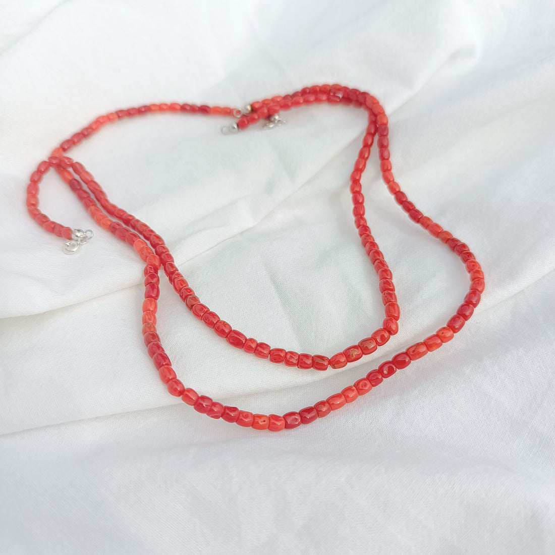 NINETTA | Collana barilotti sardi in corallo naturale