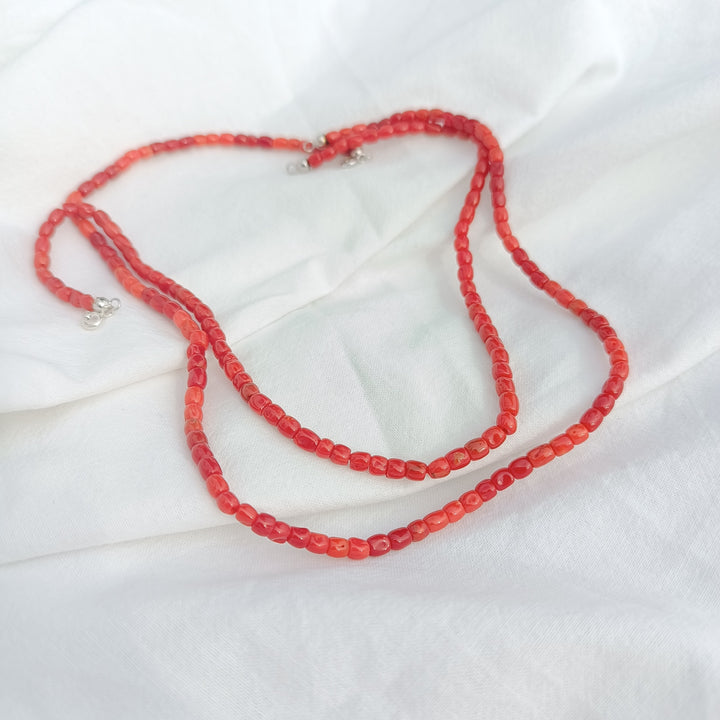 NINETTA | Collana barilotti sardi in corallo naturale