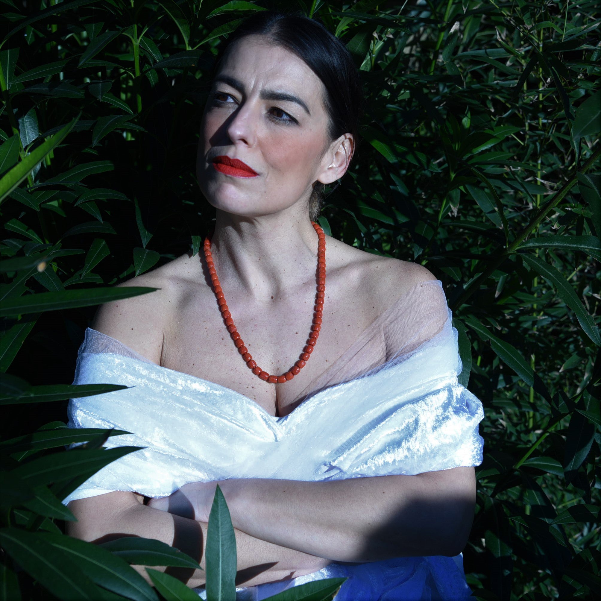 Collana corallo di sardegna. Taglio barilotto