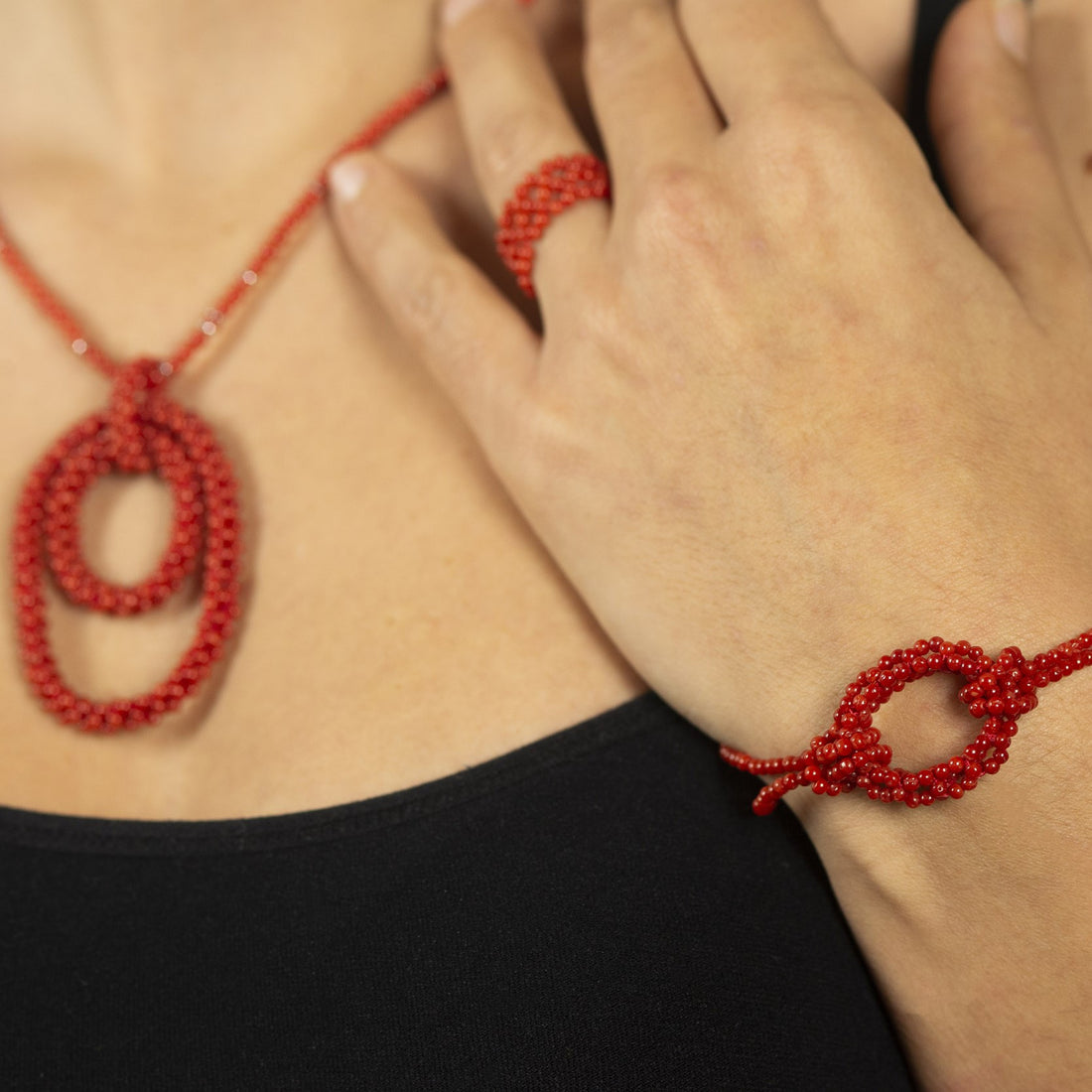 Bracciale scomponibile in corallo GORALgioielli