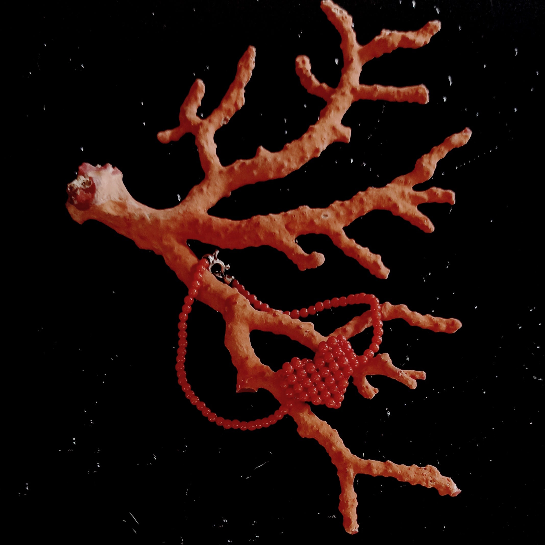 COROMEU. Bracciale corallo rosso con cuore GORALgioielli