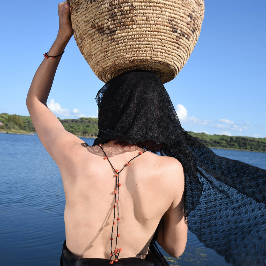 CORALET Collana corallo e crochet GORALgioielli