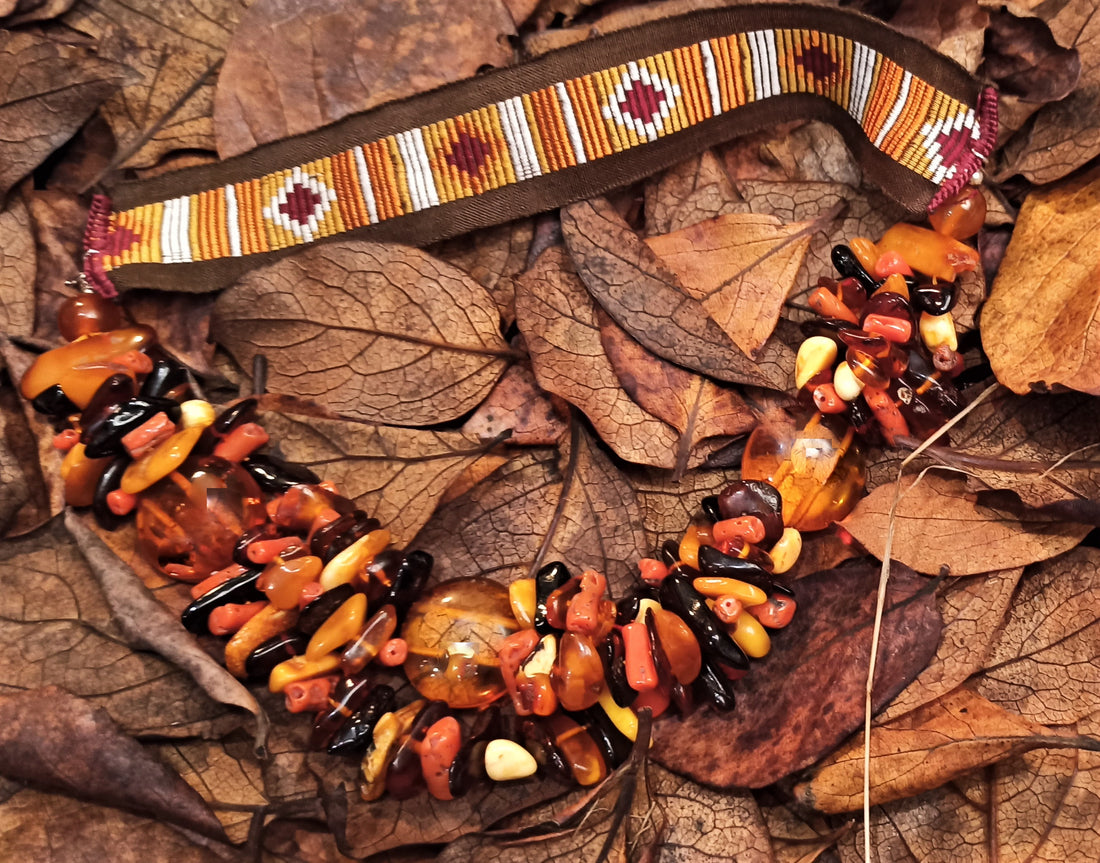 Collana girocollo in ambra e corallo gorallgioielli